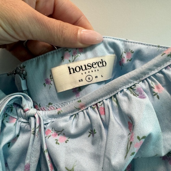 House of CB 'Carina' Blue Floral Bustier Midi Dress - Picture 3 of 6